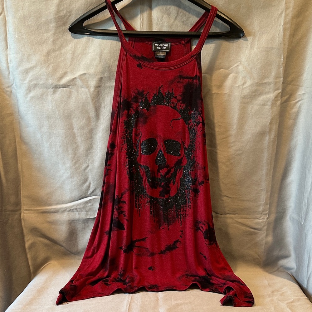 Women's Bold Red Skull Tank Top